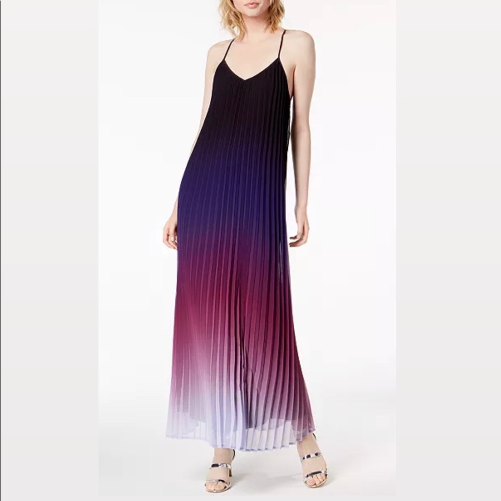 NEW wedding guest Pleated Chiffon Ombré Maxi